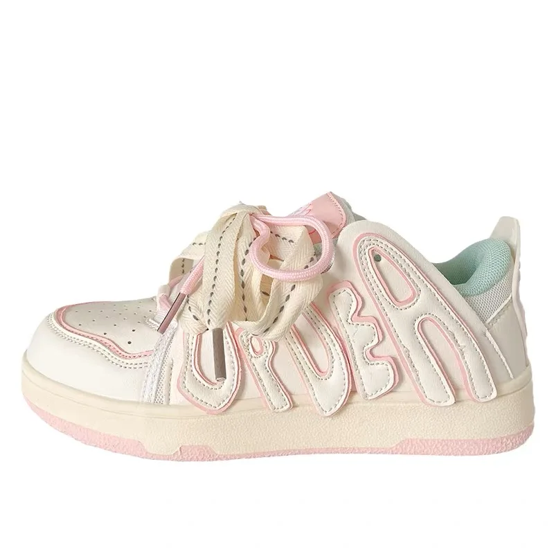 FAFA Pink Thick Bottom Bread Shoes Female Spring And Summer New Niche Design National Tide High Street Casual Sports Board Shoes