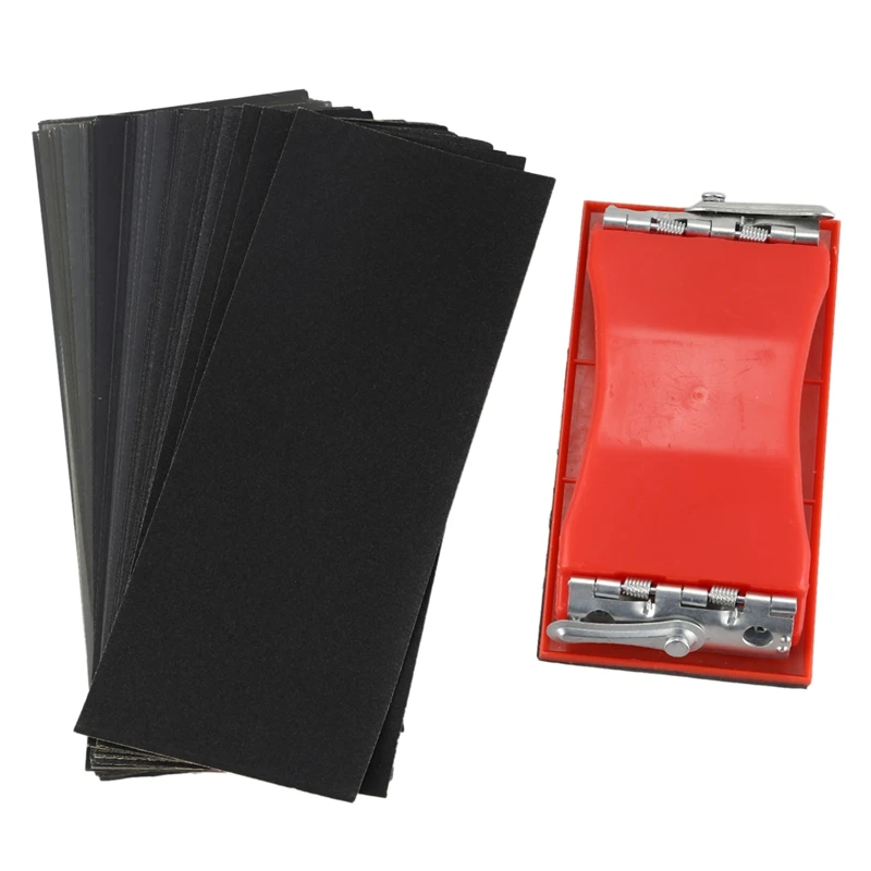 

BEAU-42 Pcs Dry And Wet Sandpaper Sponge Handle Sanding Sheets Sandpaper Block Kit For Wood Furniture Finishing Glass Metal Sand