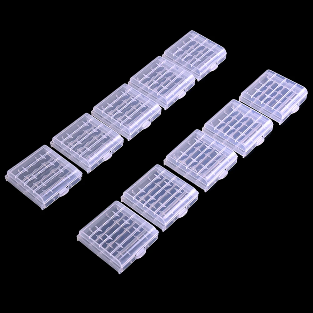 

10pcs Battery Plastic Protecting Case Cover Holder AA AAA Battery Storage Box Container Organizer For 4xAA 5xAAA Batteries