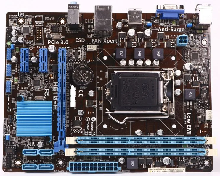 

used motherboard for ASUS H61M-E DDR3 LGA 1155 USB2.0 for I3 I5 I7 CPU 16GB H61 USED Desktop motherboard on sales