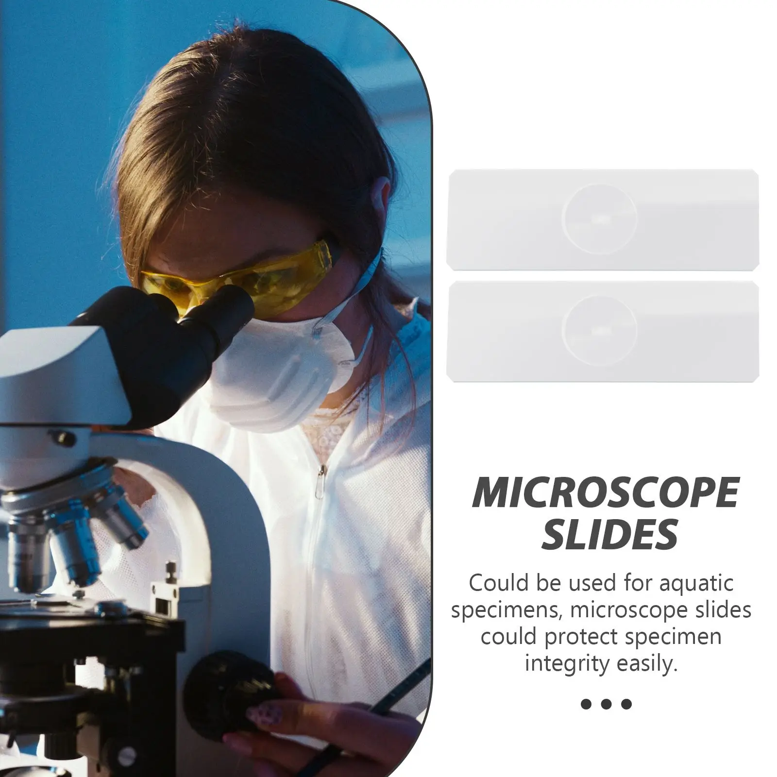 50 шт. стеклянные предметные стекла для микроскопа лабораторные водных образцов