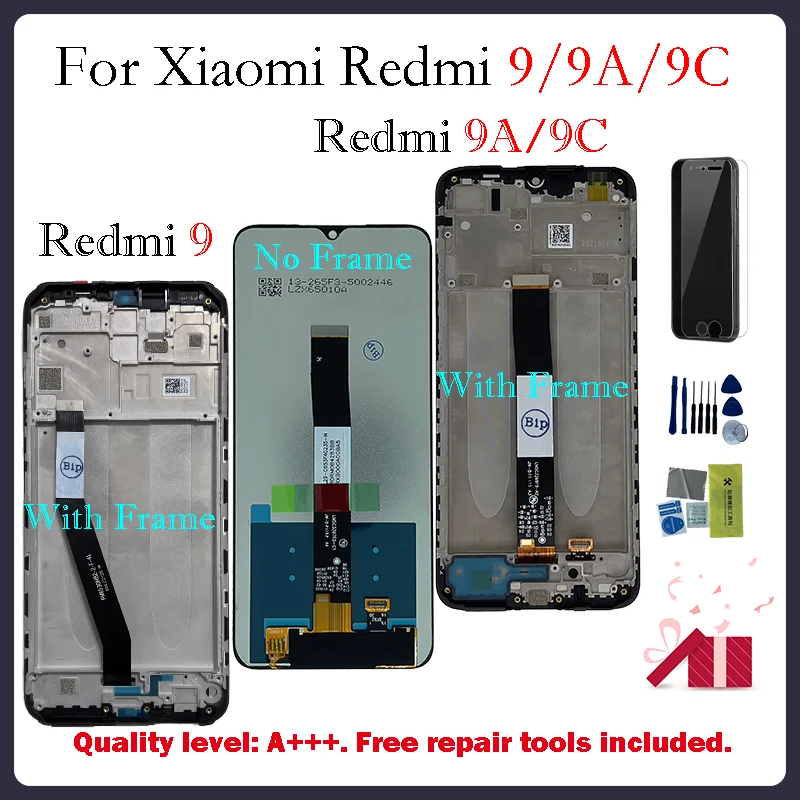 

100% Original LCD For Xiaomi Redmi 9 9A 9C LCD With Frame Display Touch Screen Assembly Display Digitizer For Redmi 9A 9C 9 LCD