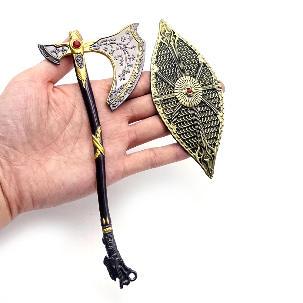 God of War брелок Ragnarok Kratos Levitan's Axe with со щитом для мужчин Игровые Периферийные