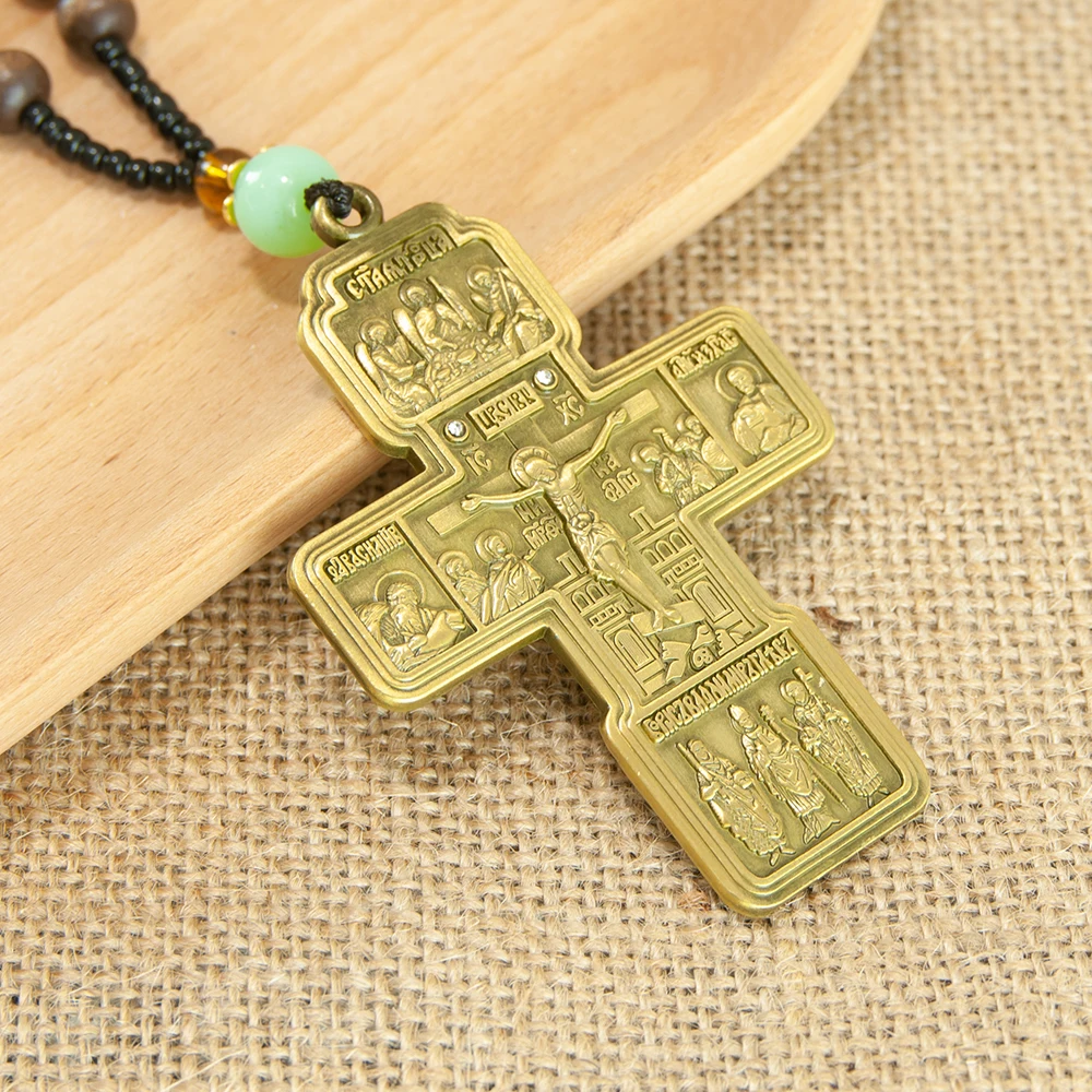 

Золотое ожерелье с крестом HTISOK