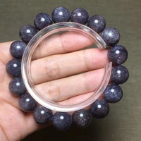 genuine natural red blood iolite quartz 12mm clear round beads bracelet blue iolite power cat eye women men aaaaaa