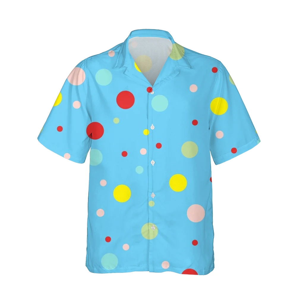 

Jumeast 3d Printed Colorful Polka Dot Hawaiian Shirt Men Short Sleeve Harajuku Trendy Shirts Casual Loose Tops Streetwear S-5XL