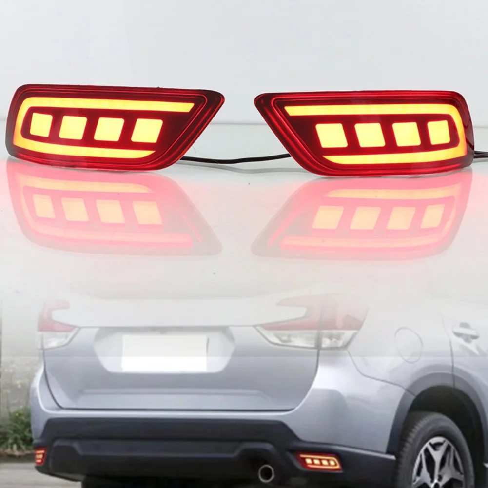 

2PCS Car Tail Light Rear Bumper Fog Light Red For Forester 2019 2020 2021 2022 2023 Left&Right Side Fog Lamp Signal Light