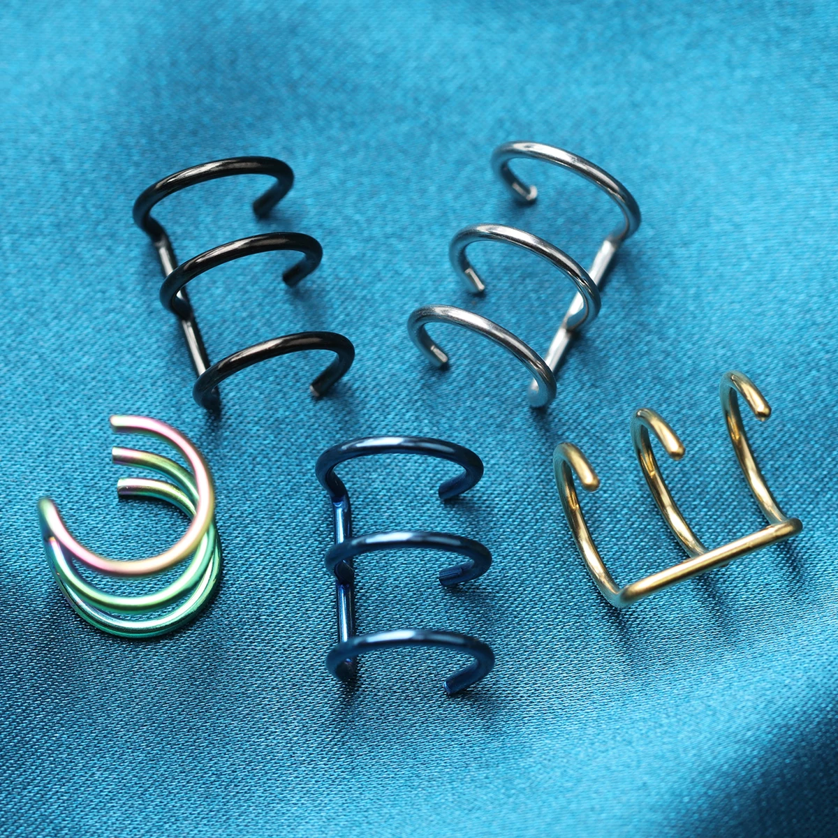 

Серьги-гвоздики из нержавеющей стали для мужчин и женщин, Поддельные Украшения Для Пирсинга Ушей, дизайнерские ювелирные изделия