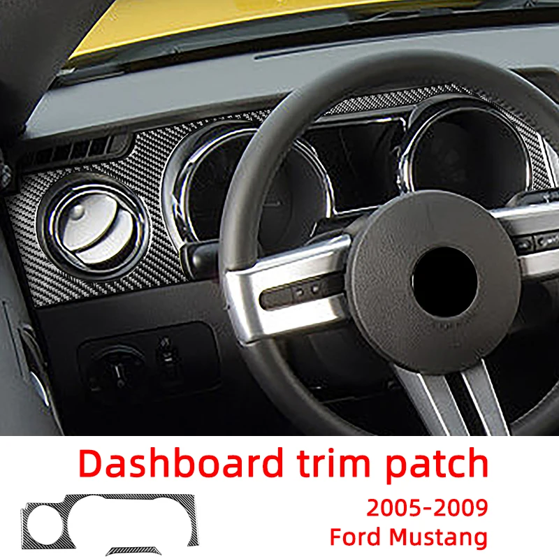 Speedometer Panel Decorative Stickers Dashboard Carbon Fiber Trim Strips For Ford Mustang 2005-2009 Car Interior Accessories