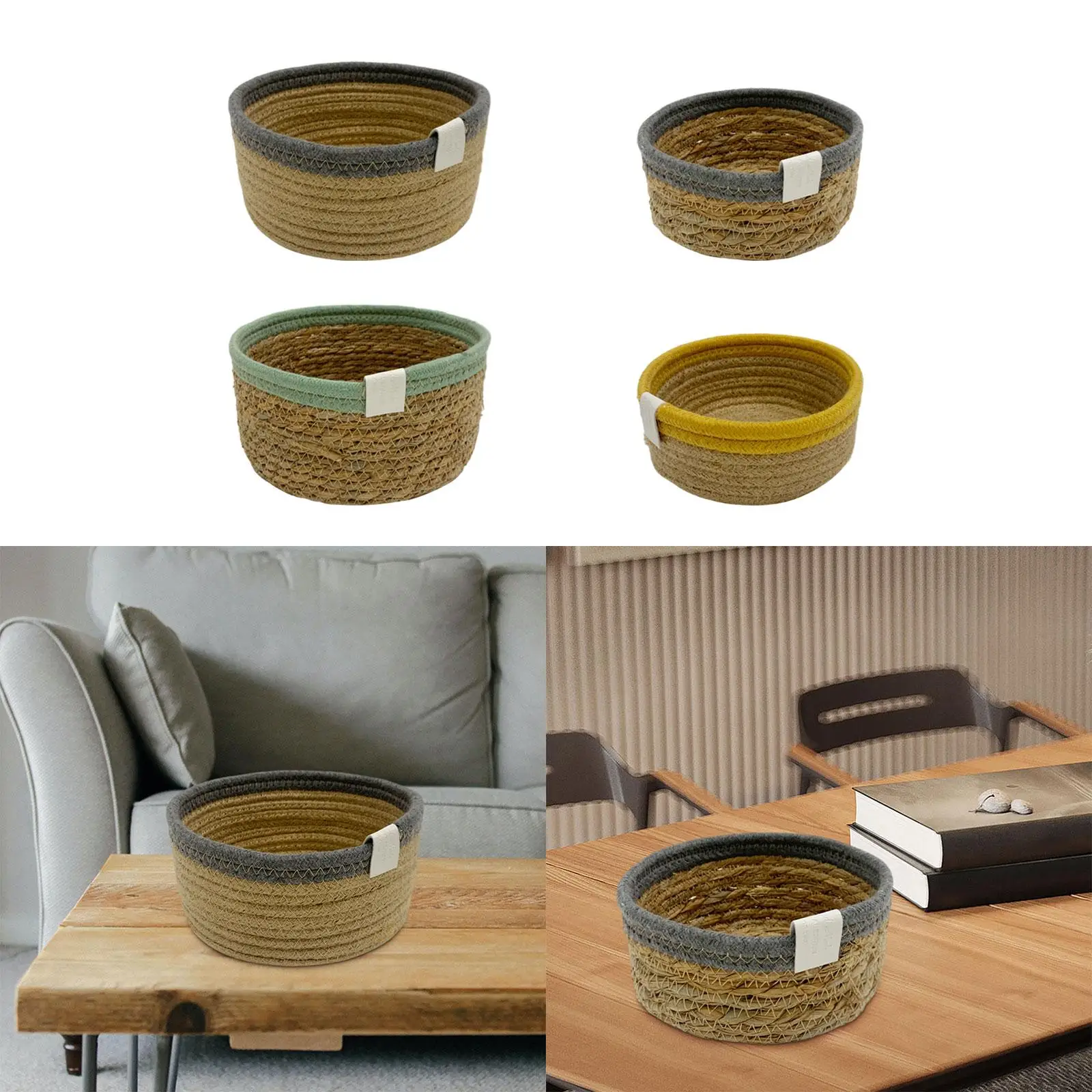 Корзина для хранения тканая корзина белья закусок органайзер всякой всячины