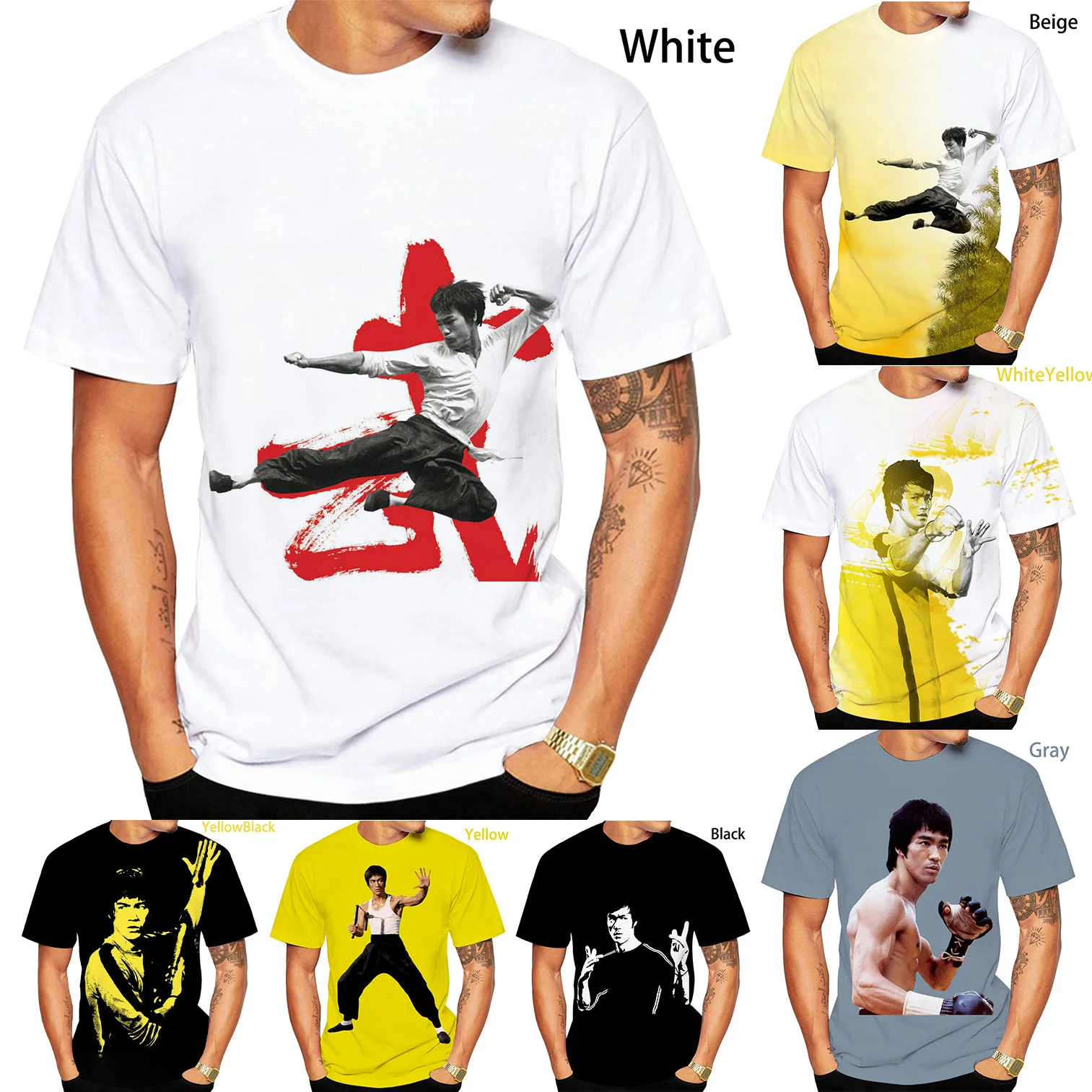 Newest Fashion 3D Printing Bruce Lee T Shirt Cool Unisex Funny Short Sleeved Tees Hot Men/Women Summer Pullover Tops