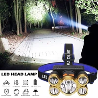 led headlamp flashlight rechargeable headlight waterproof head lamp camping cycling hiking fishing outdoor tools accessories