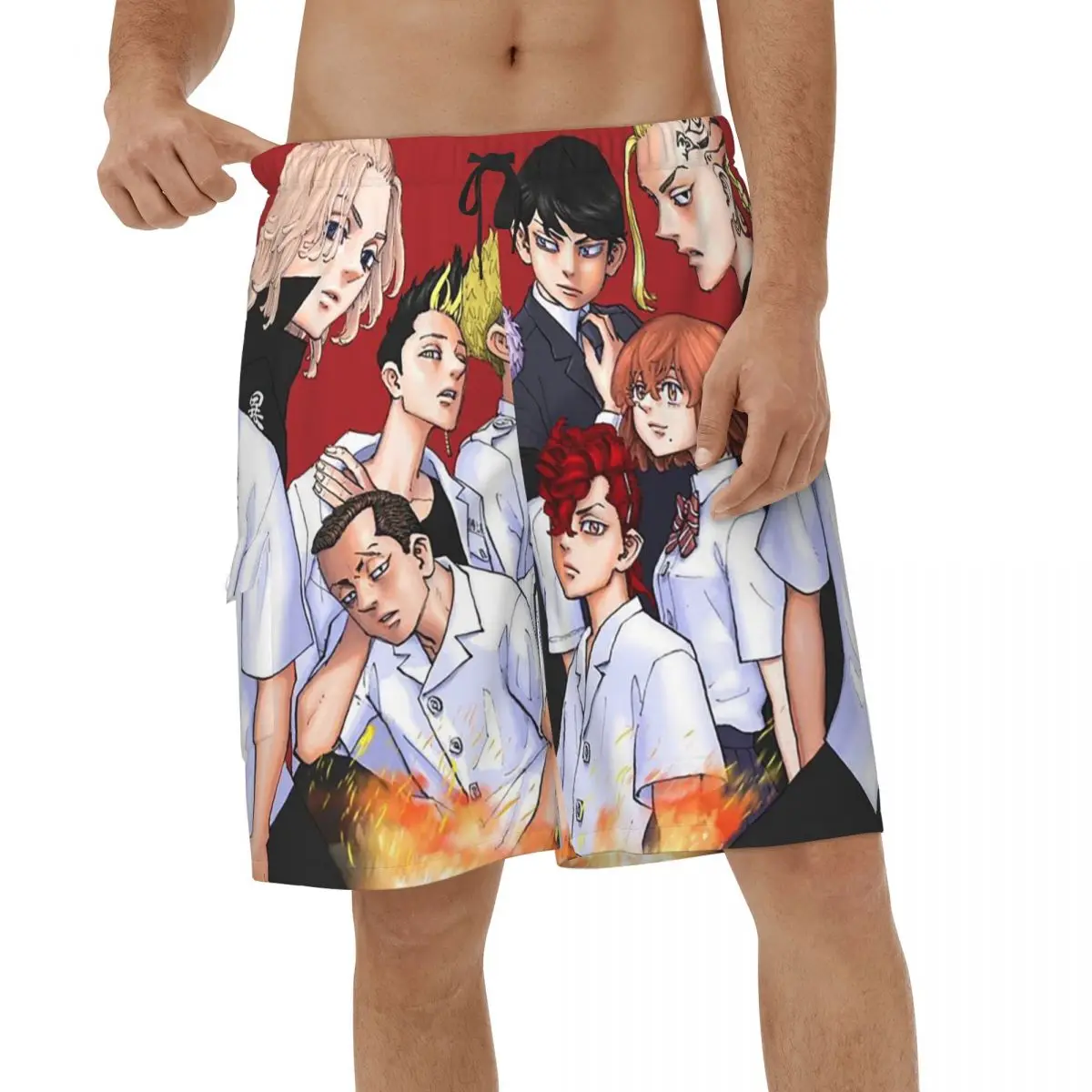 

Tokyo Revengers Mitsuya Draken Micky Beach Shorts Men Casual Anime Swimwear Swimming Trunks Quick Dry Running Surf Board Shorts