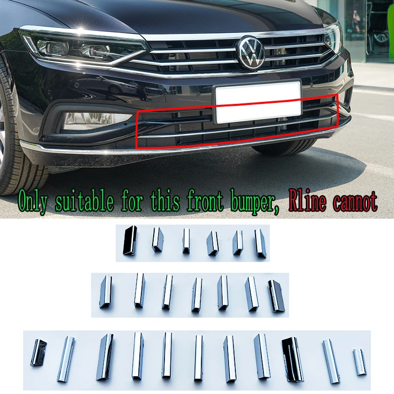 

Для VW passat B8.5 нижняя решетка хром 2019 2020 2021 2022 2023 Passat B8 решетка переднего бампера декоративная полоса хромированный стиль