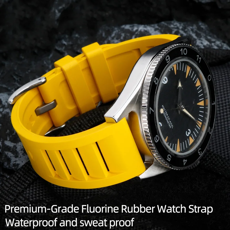 

Fluorine Rubber Watch Strap 20mm 22mm for Breitling Bracelet Quick Release Watchband Adaptation For Each Brand Diving Watches