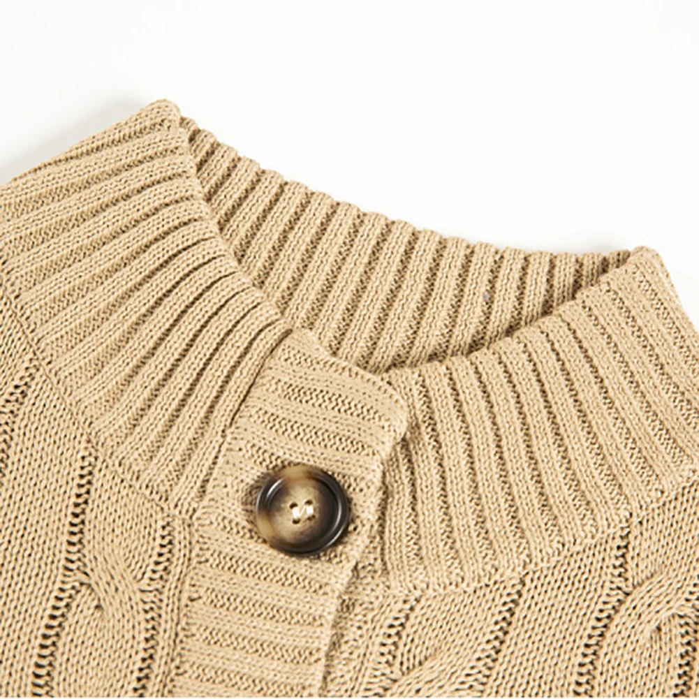 

Man Outfit Sweater Brand New Long Sleeve Mens Knit Sweater Slight Stretch Stand Collar Stand Collar Cardigan Coat