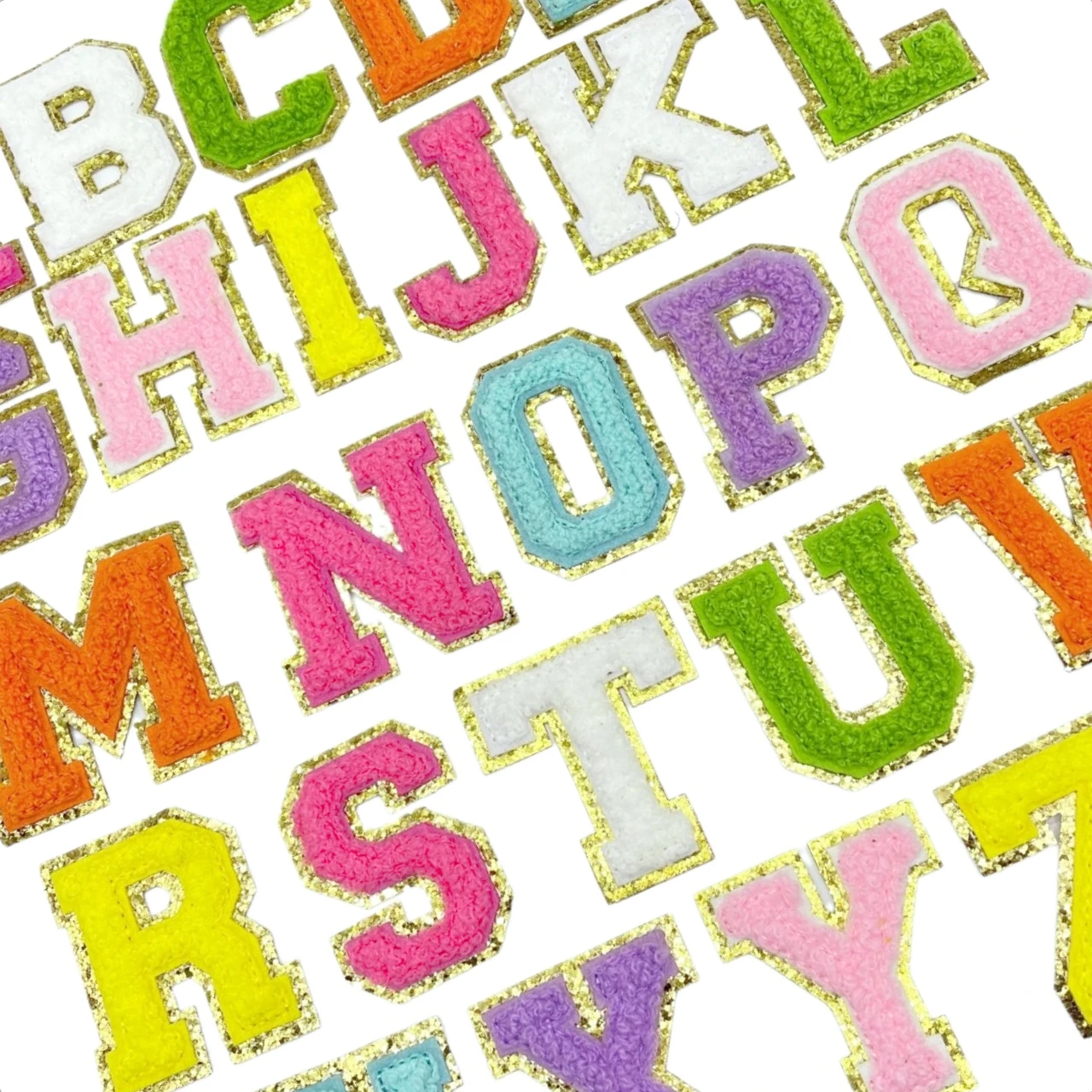 Нашивки с буквами синели 5 см термоклейкие нашивки для ткани полотенца вышивкой