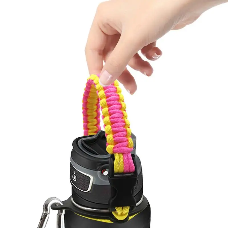 

Ручка для бутылки с водой из Паракорда, ремешок для ручки для бутылки с водой из Паракорда, подходит для бутылок с широким горлом