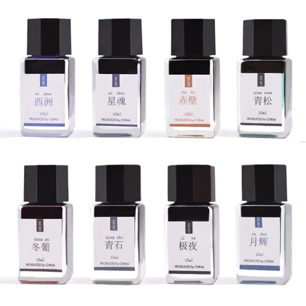 

18ml Smooth Colorful Liquid Ink Bright Comics Ink Refill Without Fountain Pen Ink Pen Carbon Office for School Students