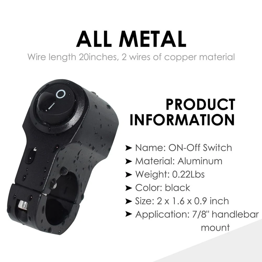 

High Quality Headlight Switch ON/OFF Switch Fog Spotlight Switch Handlebar Waterproof Motorcycle Accessories Parts