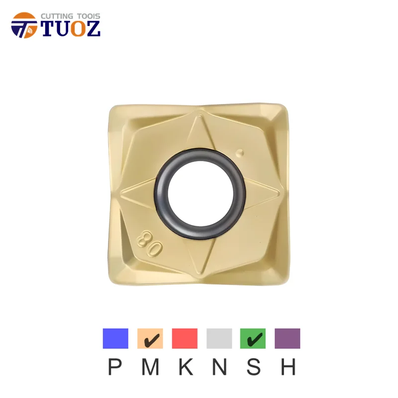 TUOZ SNMU 130508 EN-G двухсторонняя 90-градусная вставка для фрезы с быстрой подачей