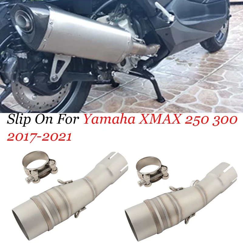 

Motorcycle Exhaust Escape Mid Link Pipe Connect 51mm Muffler Systems For Yamaha X MAX XMAX 250 300 XMAX250 XMAX300 2017 - 2022