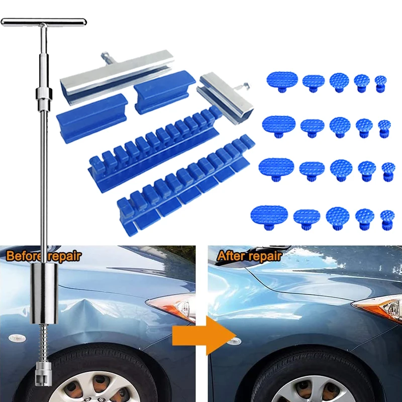 New Car Dent Puller Complete Tools Kit Professional Hand Tools Automotive Body Sheet Metal Paintless Dent Repair For Hail Damage