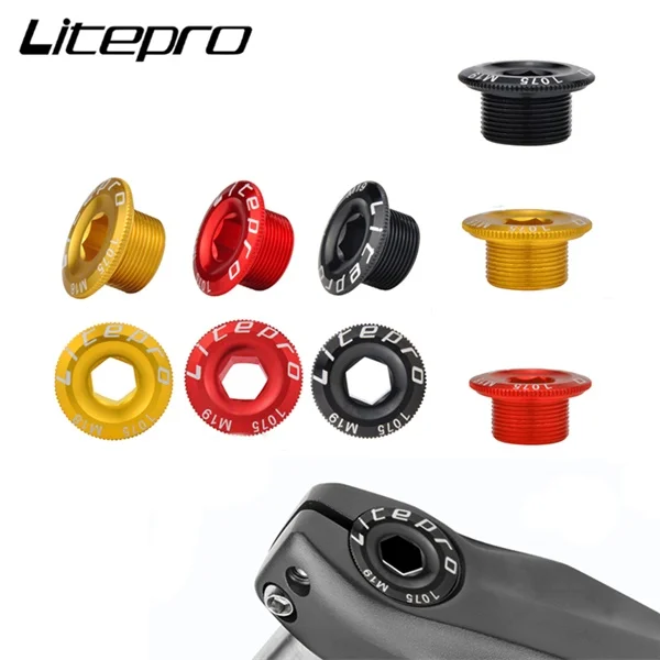

Litepro Elite Hollowtech коленчатые Рычажные винты M18 M19 M20 крышка болта из сплава M18/19/20 комплект кривошипных звездочек крышка