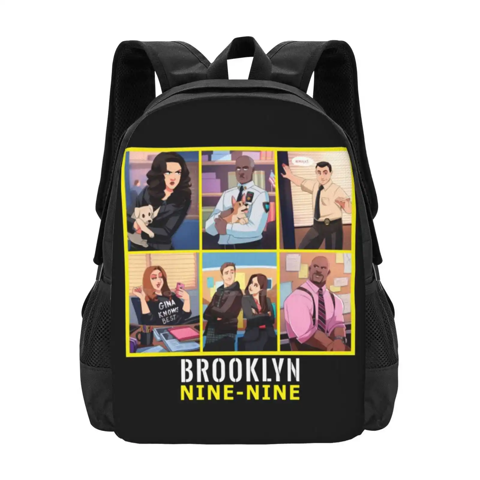 

Brooklyn Nine Nine Gift Pattern Design Bag Student'S Backpack Brooklyn Nine Nine Brooklyn 99 B99 Jake Peralta Andy Samberg