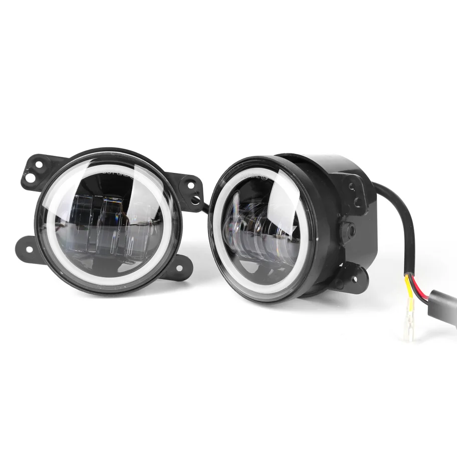 

Led Fog Lamp For Jeep SUV Angel Eye Fog Lights For Wrangler JK TJ LJ