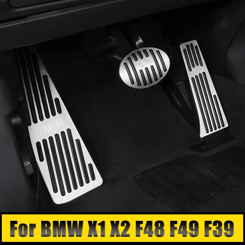 

Car Accessories For BMW X1 F48 F49 X2 F39 F45 F46 Tourer Aluminum Alloy Foot Accelerator Brake Pedals Footrest Pedal Cover Pads