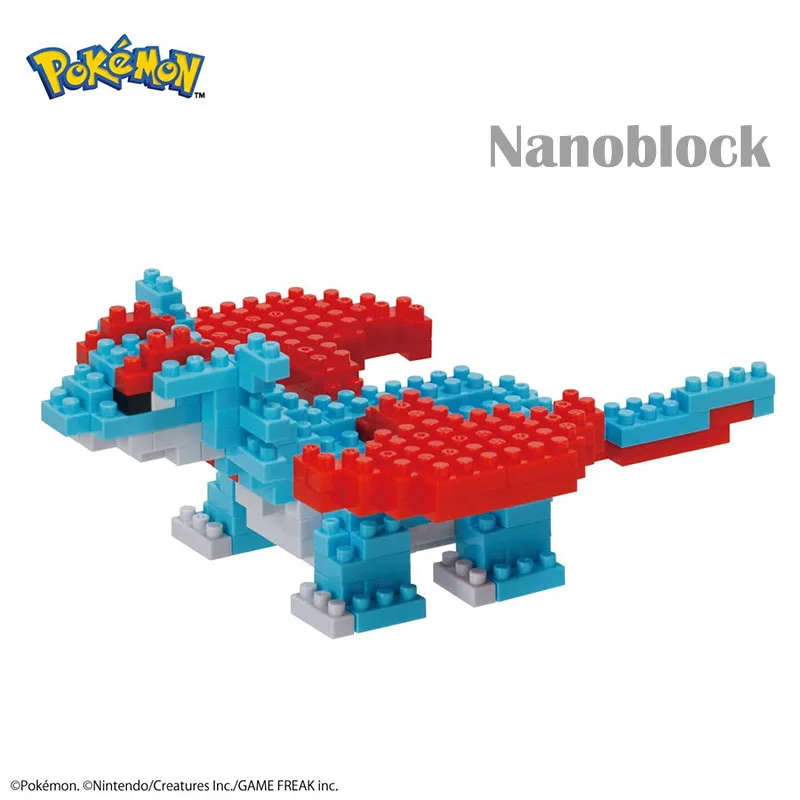 Фото Оригинальный конструктор Nanoblock Pokemon Salamence, микро-блоки, 3D-модель, пазл, кавайная модель, коллекционная игрушка, подарок №1