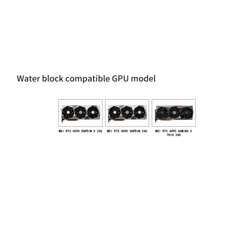 Barrow MSI RTX 4090 GAMING X TRIO 24G / SUPRIM полное покрытие GPU водяной блок 5V ARGB 3PIN синхронизация AURA