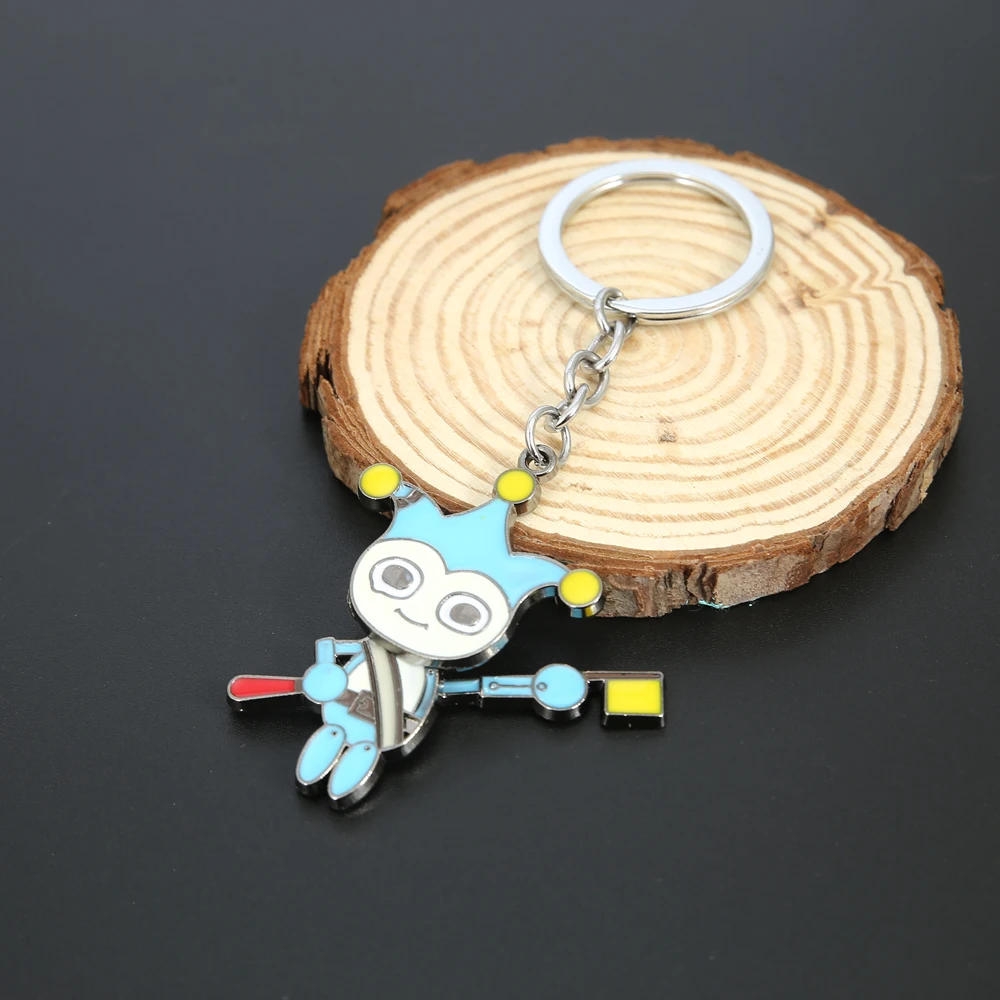 

Game Gyakuten Saiban Key Chain Ace Attorney Key Ring Blue Badger Key Holder Metal Keychain Charm Bag Pendant Men Fashion Jewelry
