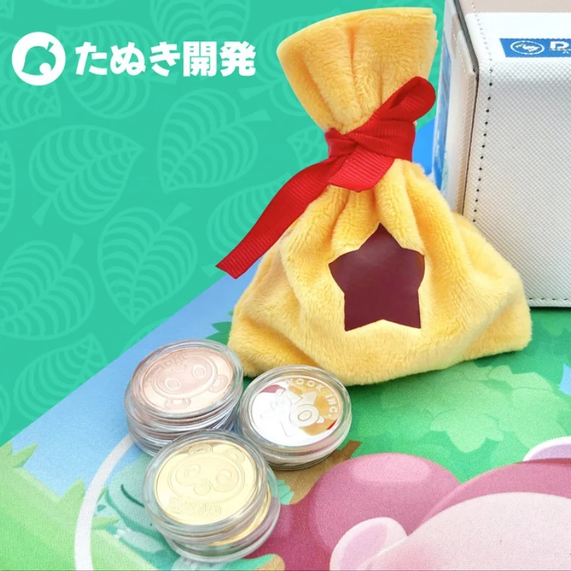 Набор из 21 металлического жетона PTCG Animal Crossing New Horizons X Pokopia 2,5 см с эффектом повреждения, в сумке для хранения, для коллекционных карточных игр, игрушка, подарок (art.: 3920da06c6899) - 3920da06c6899