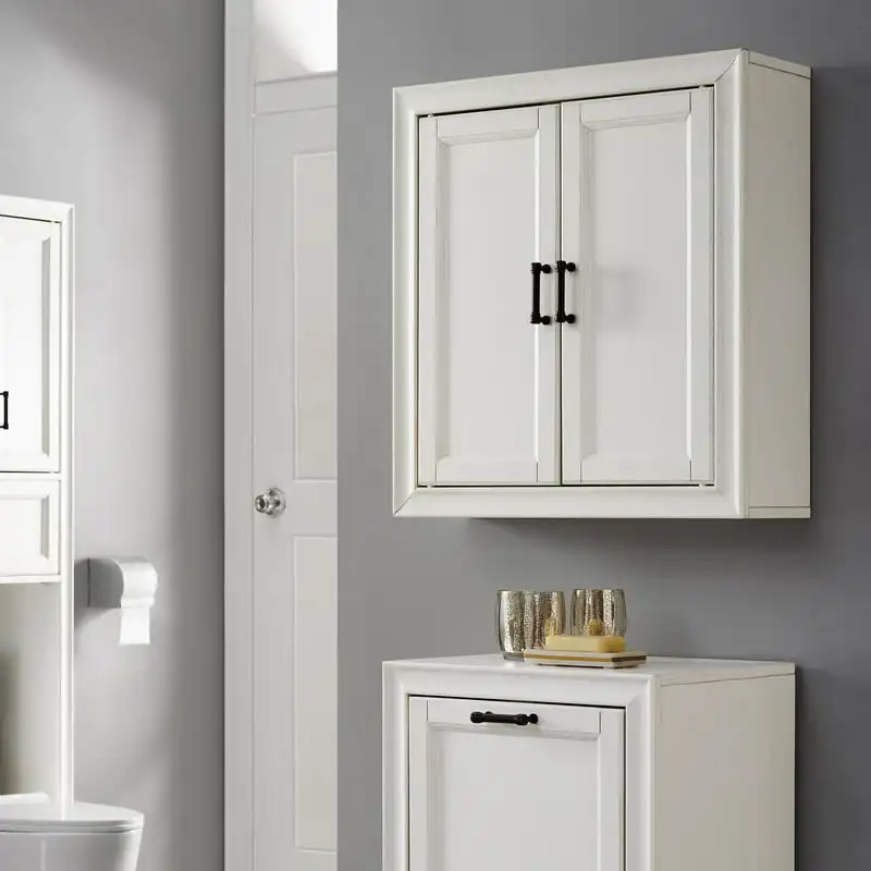 

Charming Vintage White Wall Cabinet – Spacious and Efficient Interior Storage to Organize Your Home or Office Effectively and