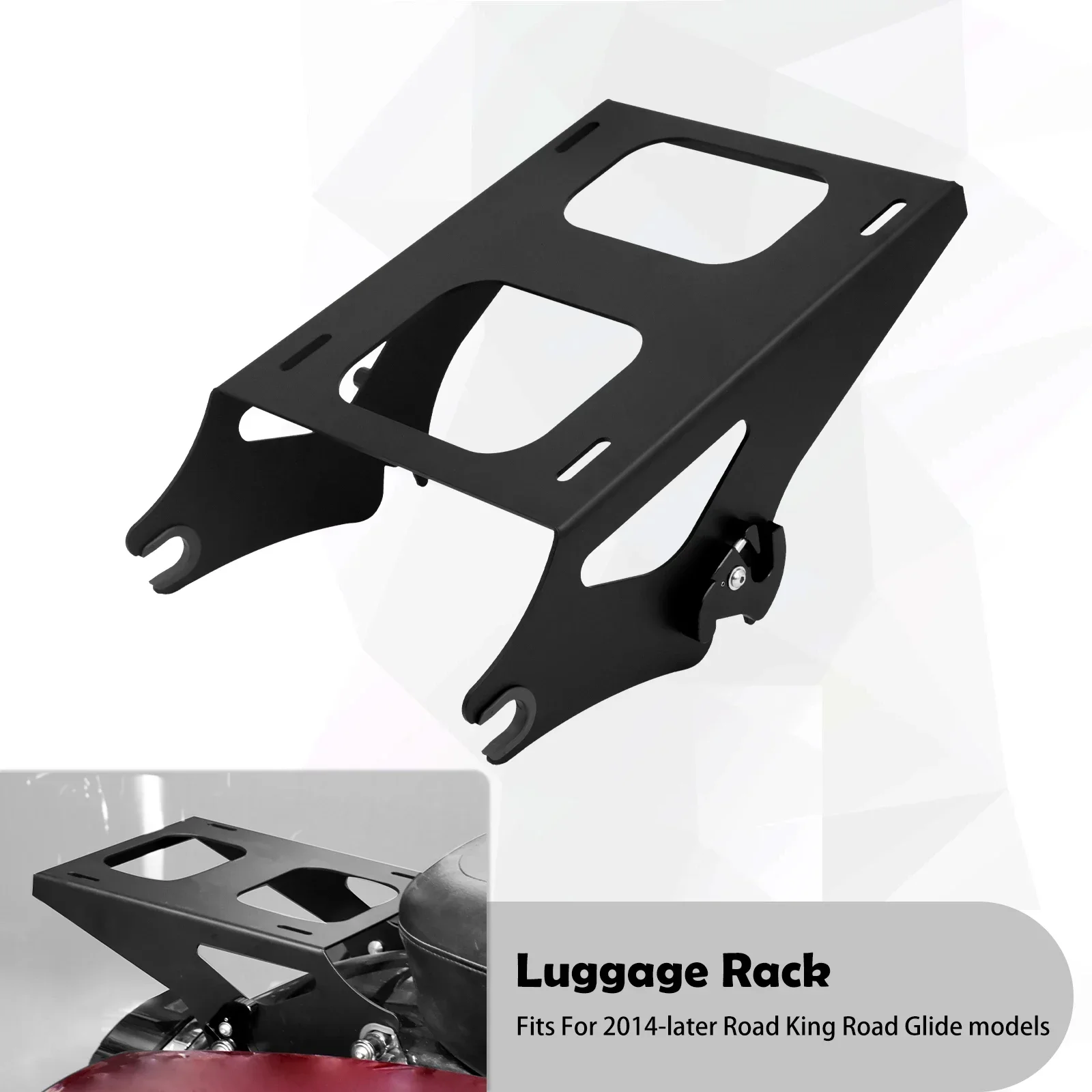 

Багажник для мотоцикла, съемный кронштейн для крепления туристического рюкзака для Harley Touring Electra Street Glide Road King FLTRX 14-22