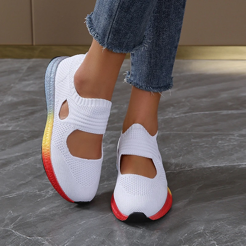 Женские кроссовки на платформе светильник Вулканизированная плоская подошва