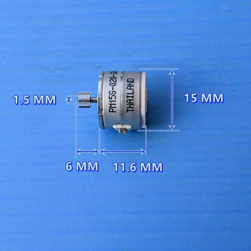 Японский Nidec 2-фазный 4-проводной шаговый двигатель диаметром 15 мм редкоземельный
