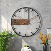nordic style fashion hot selling iron wall clock household living room bedroom clock simple