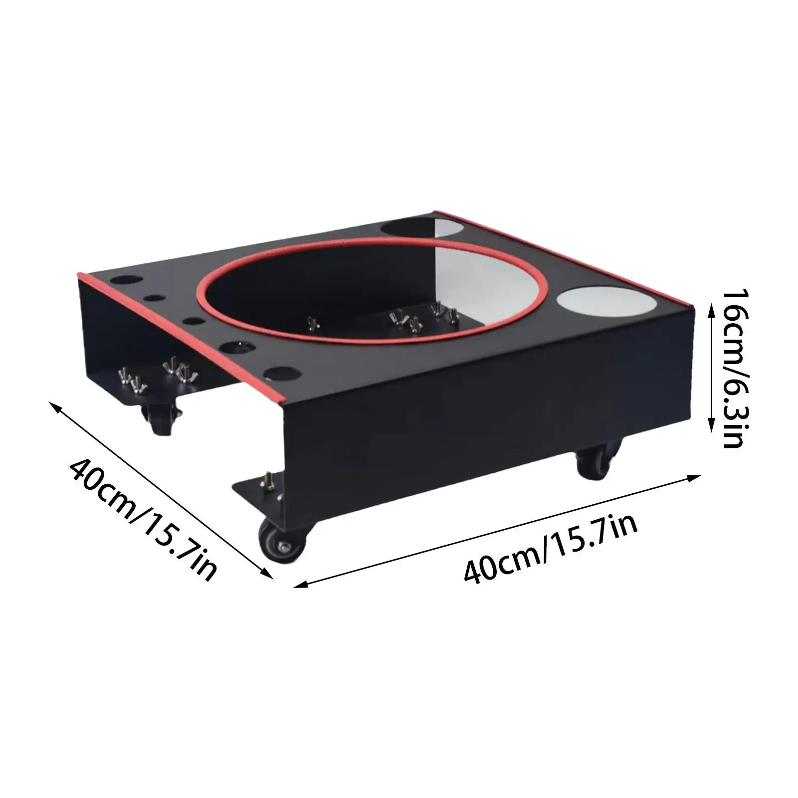 Тележка-ведро с 4 поворотными роликами 15 7x15 7x6 3 дюйма