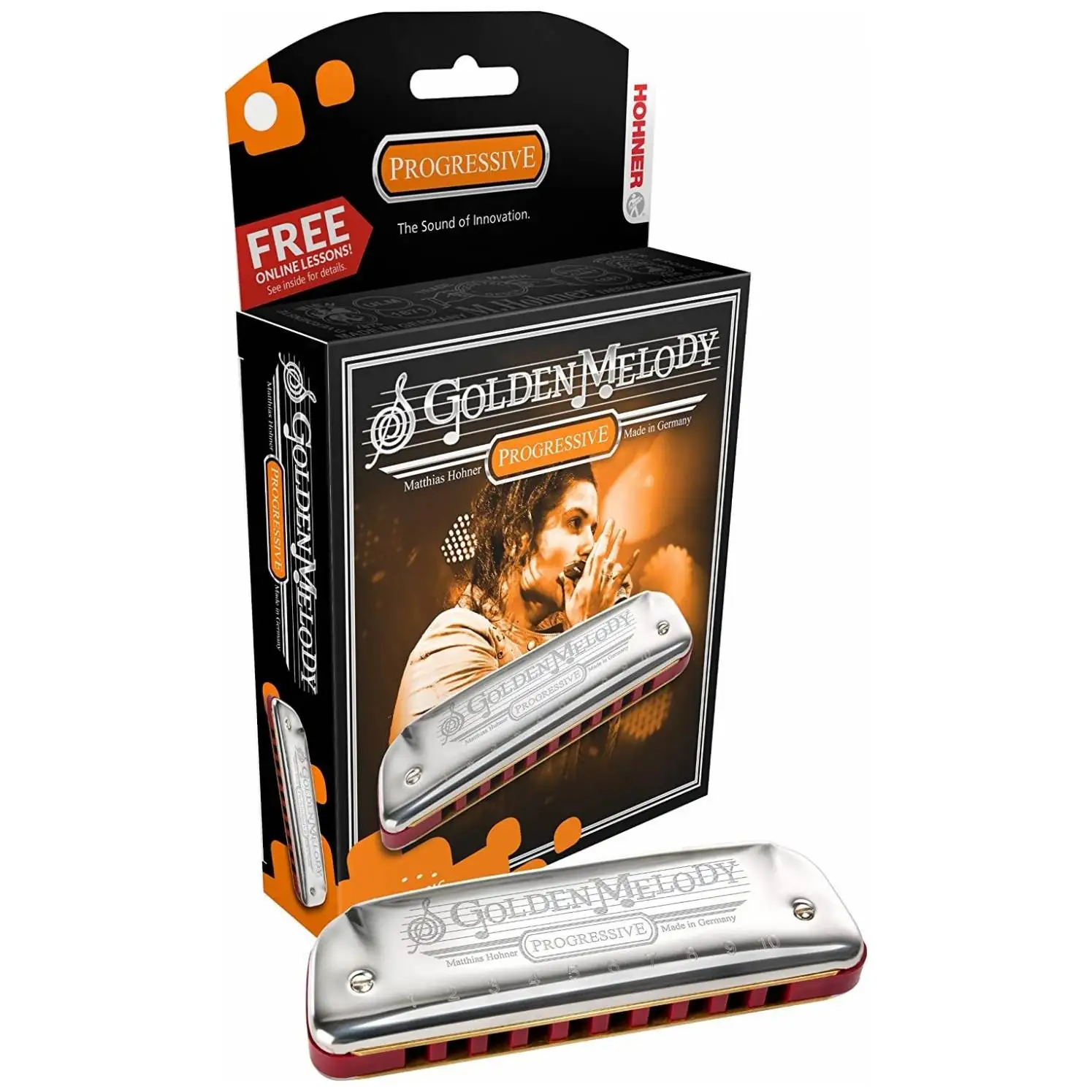 Губная гармоника диатоническая HOHNER Golden Melody 542/20 F# (Доступ на 30 дней к бесплатным