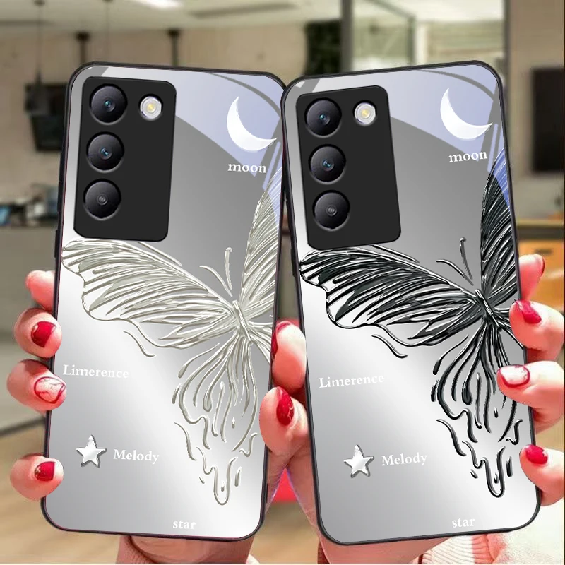 Металлическая бабочка для Y72 33S 11 03 36 96 Lite 35 16 Iqoo 12 V40 SE 5G 29 40 21 30 X80 Pro Vivo Чехол