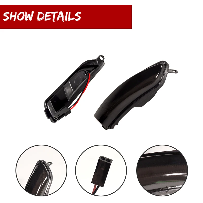 Динамические последовательные янтарные светодиодные указатели поворота на