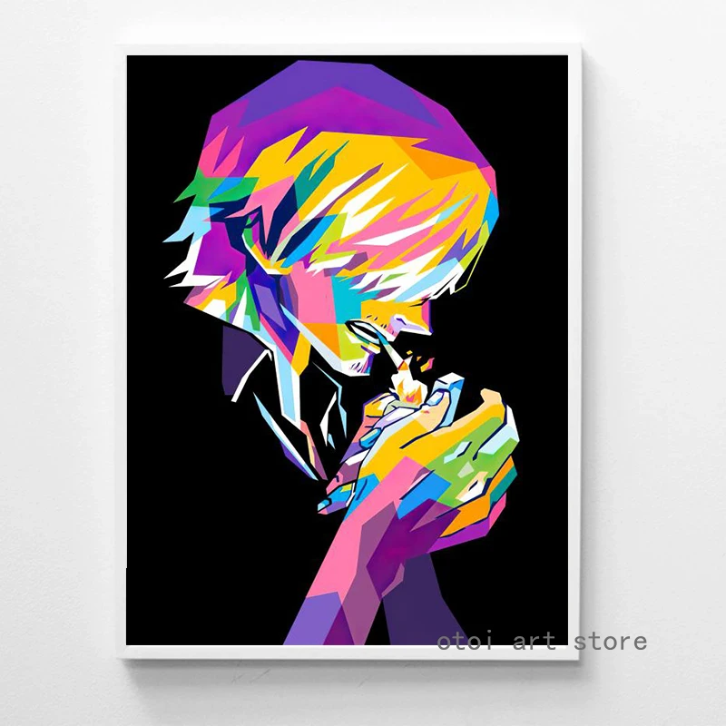 Постер Sanji в классическом японском стиле аниме цельный холщовая живопись