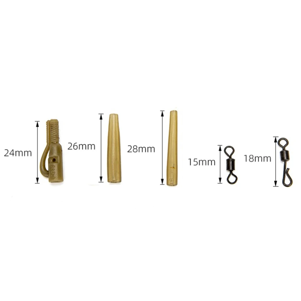 

30PCS/ SET Carp Fishing Helicopter Rig Kit Tube Sleeves Stop Chod Beads For Carp Feeder Fishing Tackle Equipment