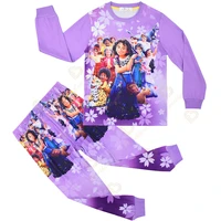 new kids disney series pajamas sets baby girls boys clothes purple pijamas cartoon long sleeve shirtpants 2pcsset