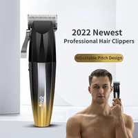 2022 new usb rechargeable hair trimmer barber lcd hair clipper machine hair cutting beard trimmer for men haircut styling tool