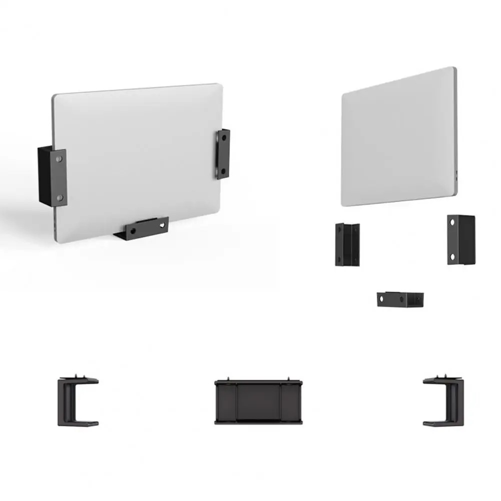 

Keyboard Wall Hanging Bracket Laptop Stand Wall Mount Laptop Holder Plastic Bracket for Table Back Keyboards Wi-fi Router