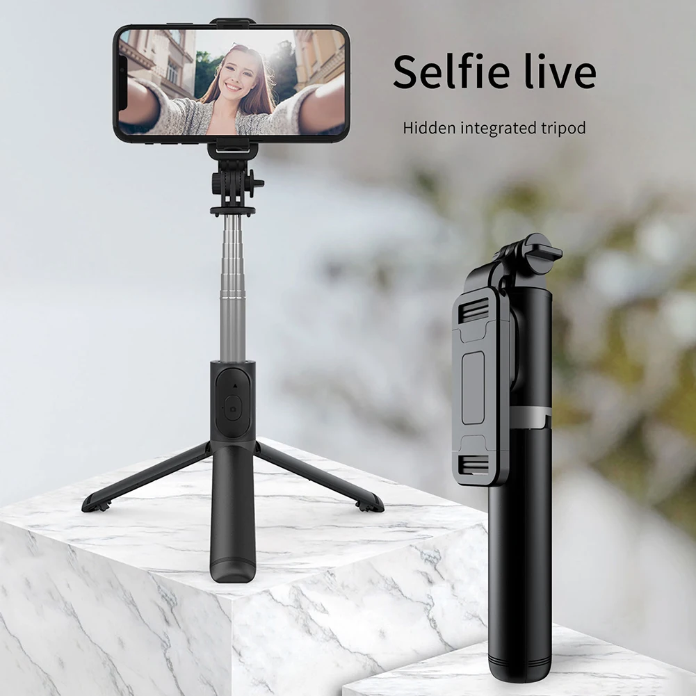 

Q01 Multi-function Bluetooth Wireless Tripod Selfie Stick Phone Holder Mobile Live Broadcast Bracket Remote
